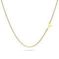 Bold Alphabet Letter Initial Charm Necklace in Gold Tone - 98