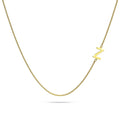 Bold Alphabet Letter Initial Charm Necklace in Gold Tone - 102