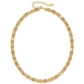 Bianca Fancy Clip Link Chain Gold Titanium Choker Necklace - Brilliant Co