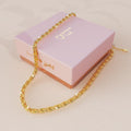 Bianca Fancy Clip Link Chain Gold Titanium Choker Necklace - Brilliant Co
