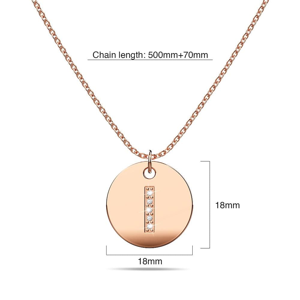 Initials Fabulous Alphabet Letter Necklace Rose Gold Layered Steel Jewellery - 36