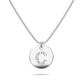 Initials Fabulous Alphabet Letter Necklace White Gold Layered Steel Jewellery - 10