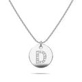 Initials Fabulous Alphabet Letter Necklace White Gold Layered Steel Jewellery - 14