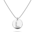 Initials Fabulous Alphabet Letter Necklace White Gold Layered Steel Jewellery - 46
