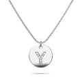 Initials Fabulous Alphabet Letter Necklace White Gold Layered Steel Jewellery - 98