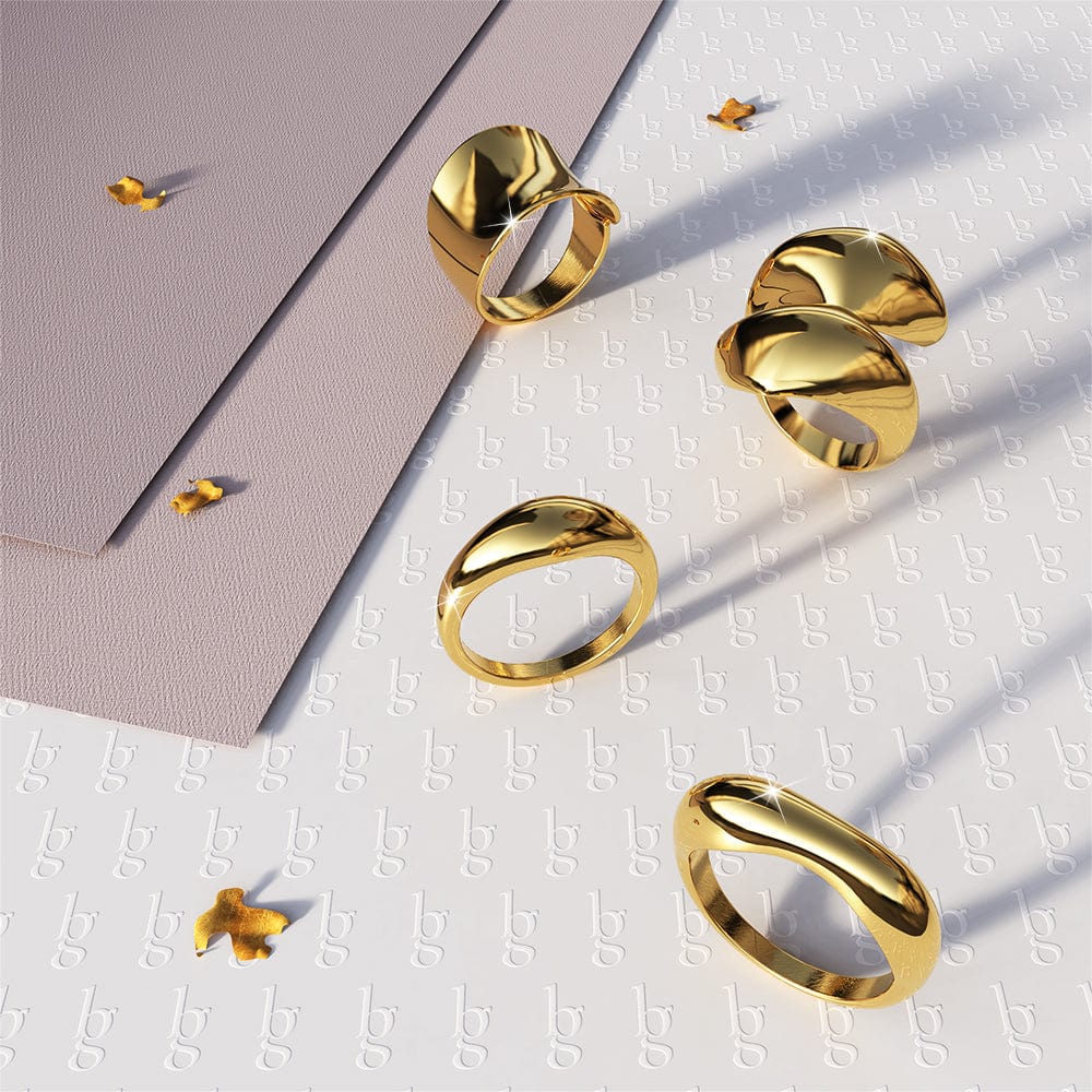 Flat Face Ring in Gold