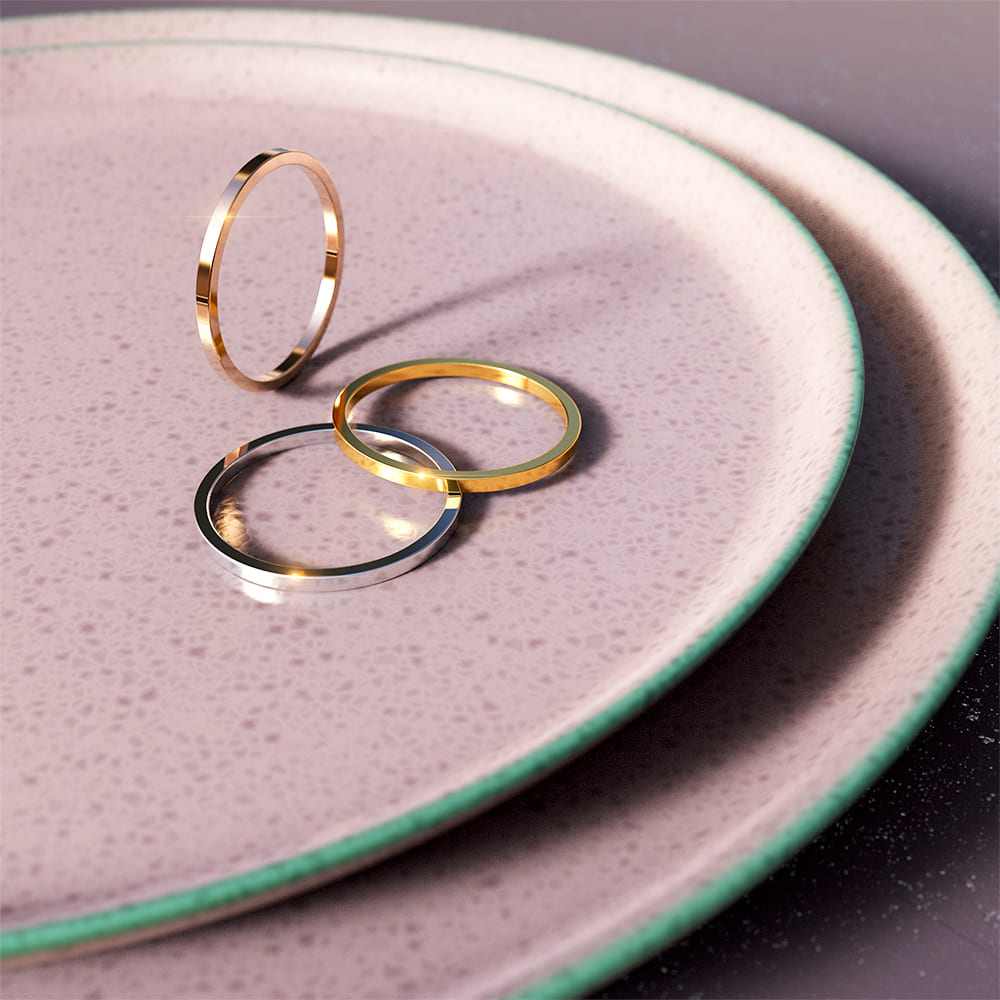White Gold Simplicity Slim Ring