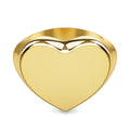 Heart's Desire Signet Gold Layered Ring in 16mm