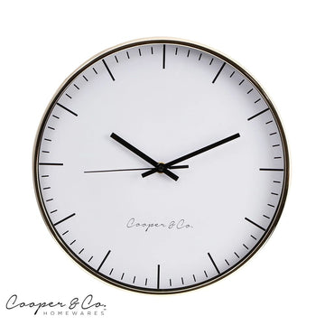 Cooper & Co. 30cm Nelson Silent Movement Round Wall Clock