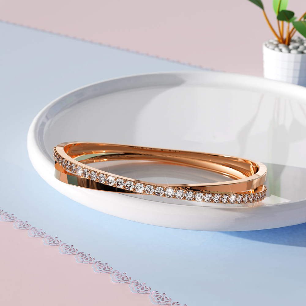 Perfection Bangle Embellished with Swarovski® crystals