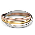 Forever Love Tri Tone Bangle Embellished with Swarovski® Crystals