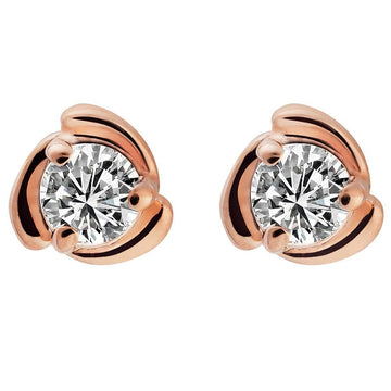 Swirl Solitaire Studs Embellished with Swarovski® crystals