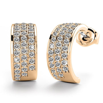 Crescent Moon Earrings Embellished with Swarovski® crystals