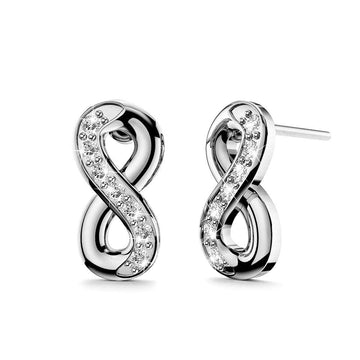 Infinity Earrings Embellished with Swarovski® crystals