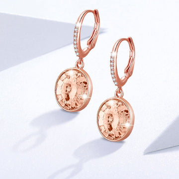 Precious Drop Earrings Light Peach Embellished with Swarovski® crystals