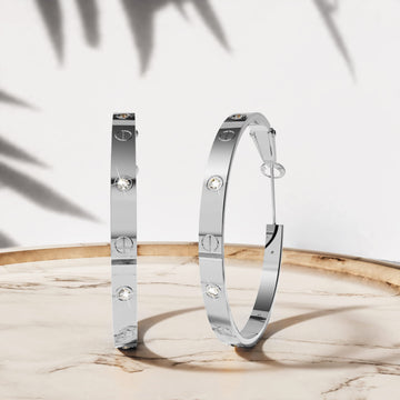 Hoop Earrings Embellished With SWAROVSKI® Crystals
