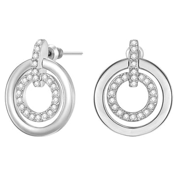 Circle Duo Earrings Embellished with Swarovski® crystals