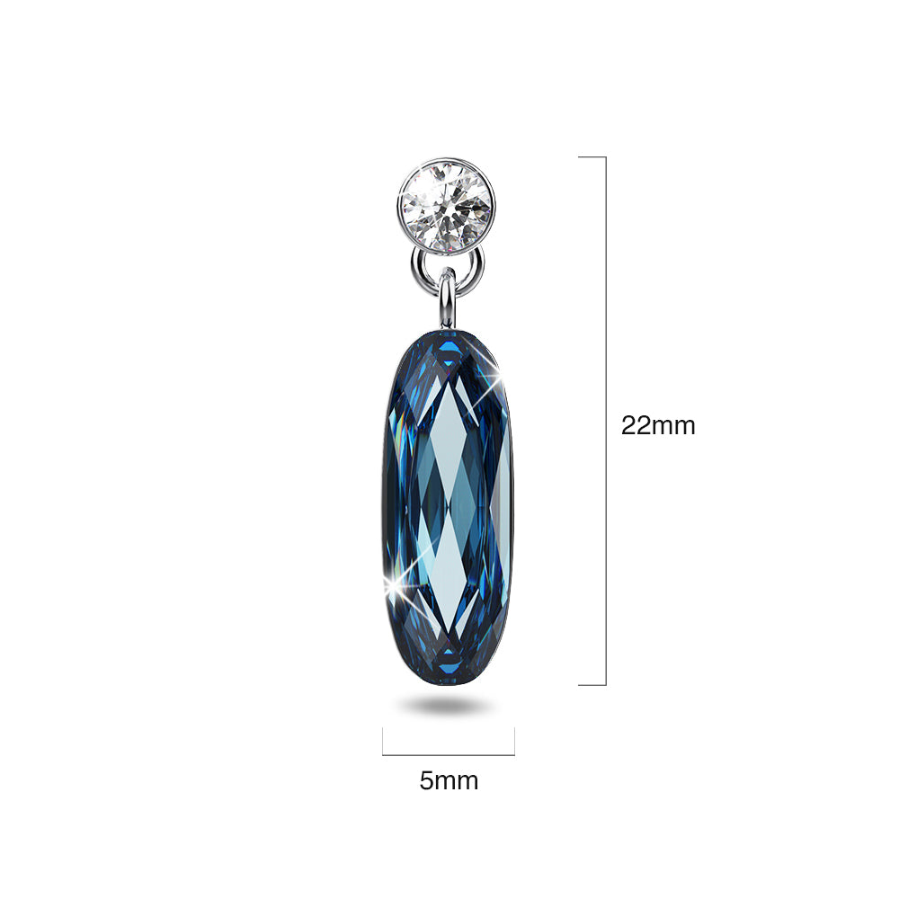 Aquamarine Earrings Embellished with Crystals from Swarovski®