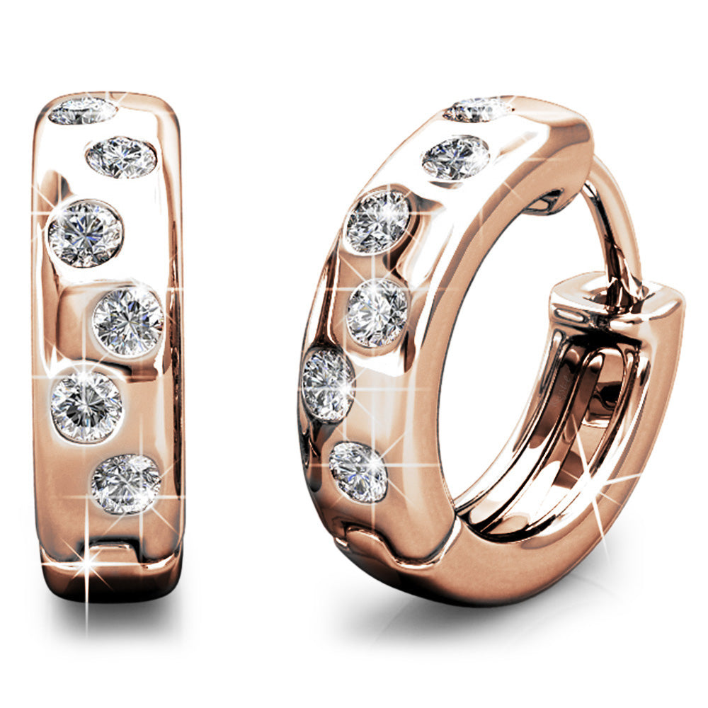 Encrusted Hoop Earrings Embellished with Swarovski® crystals