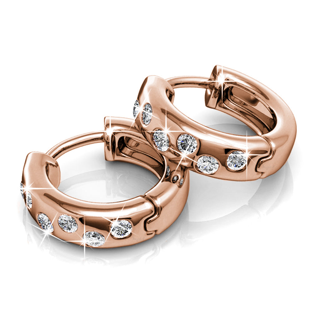 Encrusted Hoop Earrings Embellished with Swarovski® crystals