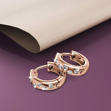 Encrusted Hoop Earrings Embellished with Swarovski® crystals