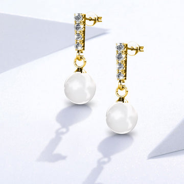 Lustrous Earrings Embellished with Swarovski® crystals