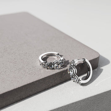 Sassy Girl Hoop Earrings Embellished With SWAROVSKI® Crystals