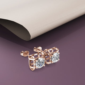 Majestic Beauty Stud Earrings Embellished with Swarovski® crystals