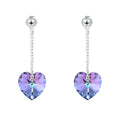 My Love Dangle Earrings Embellished with Crystals from Swarovski® Violet