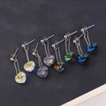 My Love Dangle Earrings Embellished with Crystals from Swarovski® Violet