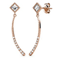 Elegant Rose Gold Stud Earrings Embellished with Swarovski® crystals