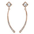 Elegant Rose Gold Stud Earrings Embellished with Swarovski® crystals