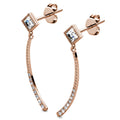 Elegant Rose Gold Stud Earrings Embellished with Swarovski® crystals