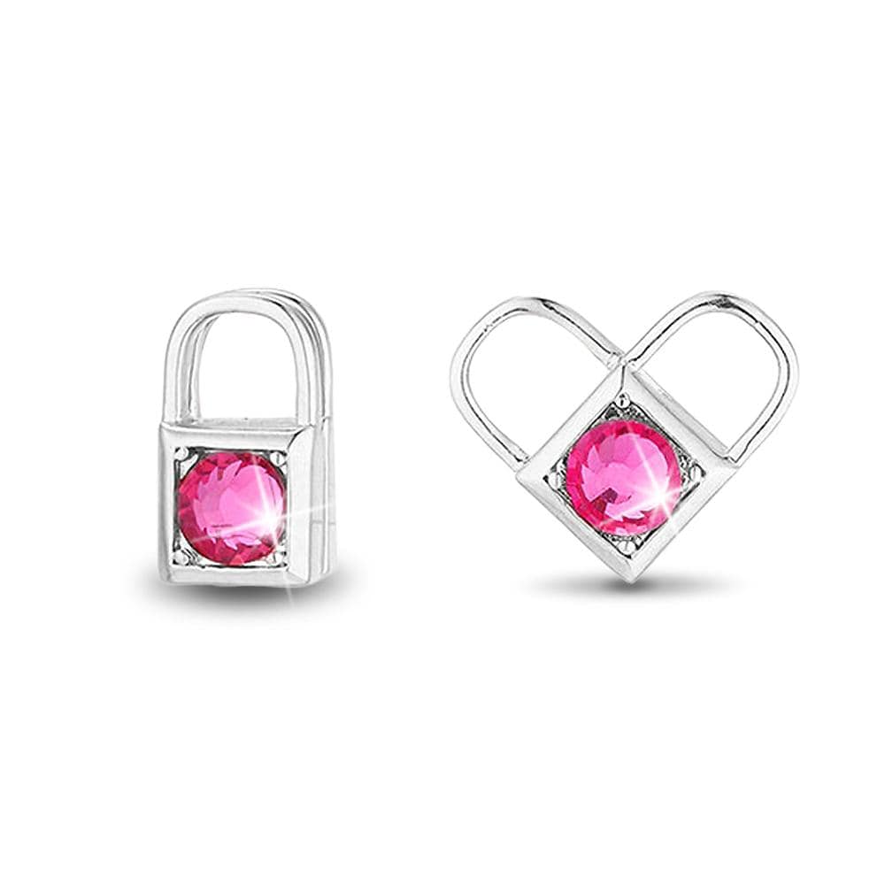 Boxed Celeste Heart Necklace and Earrings Set Embellished with Swarovski crystals