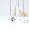 Boxed Celeste Heart Necklace and Earrings Set Embellished with Swarovski crystals