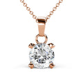 Solitaire Pendant Necklace Embellished with Swarovski crystals