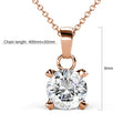 Solitaire Pendant Necklace Embellished with Swarovski crystals