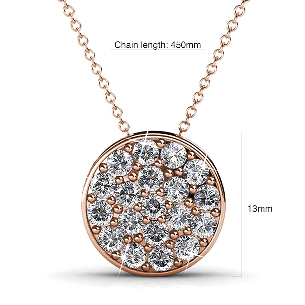 Pave Pendant Necklace Embellished with Swarovski crystals