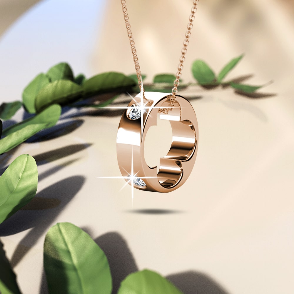 Charm Necklace Swarovski Ring Necklace Krystal Couture Ring