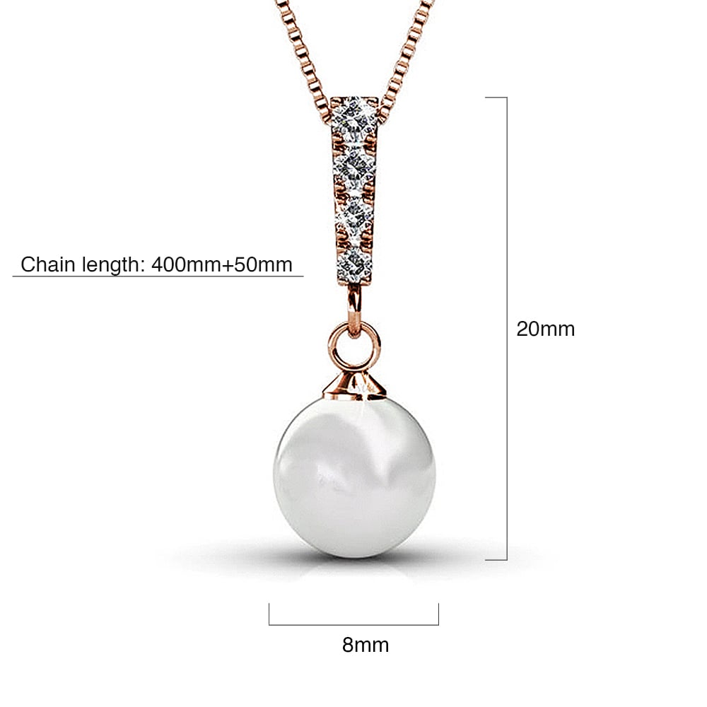 Lustrous Necklace Embellished with Swarovski crystals