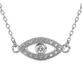White Gold Eye On You Pendant Necklace Embellished with Crystals from Swarovski®