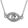 White Gold Eye On You Pendant Necklace Embellished with Crystals from Swarovski®