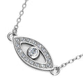 White Gold Eye On You Pendant Necklace Embellished with Crystals from Swarovski®
