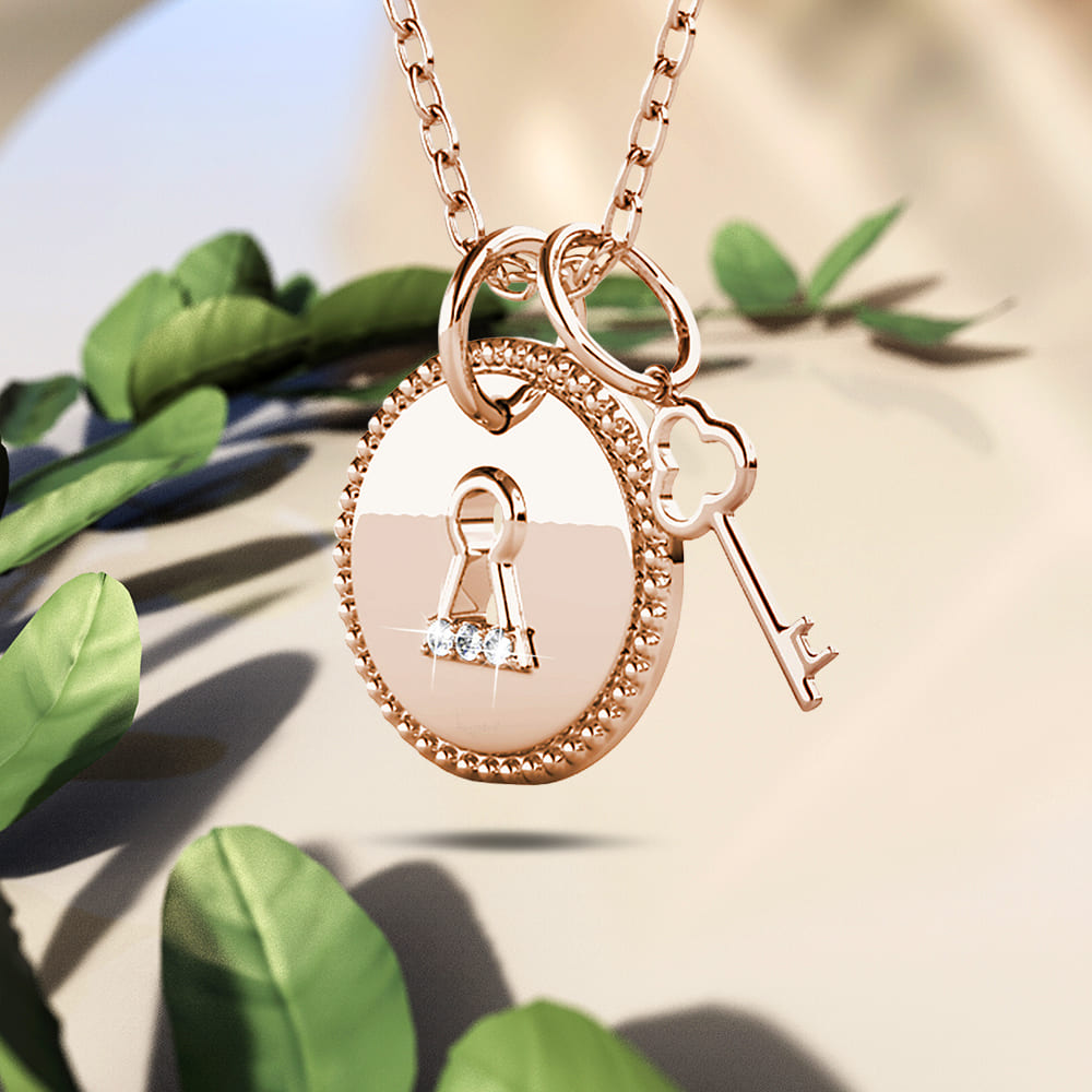 Krystal Couture Rose Gold Swarovski crystals Rose Gold Necklace