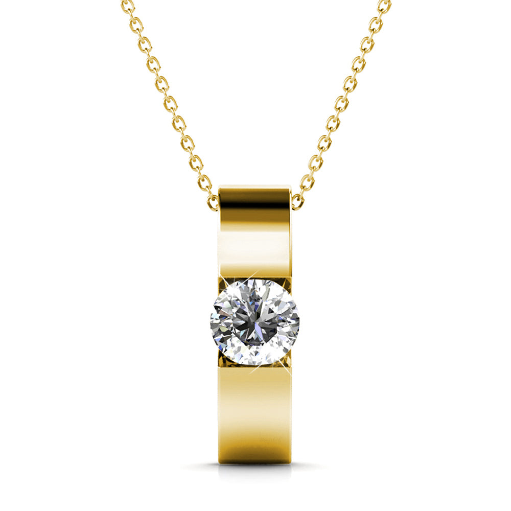 Shine Bright Pendant Necklace in Gold Embellished with Swarovski® crystals