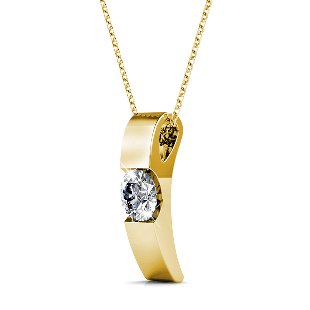 Shine Bright Pendant Necklace in Gold Embellished with Swarovski® crystals