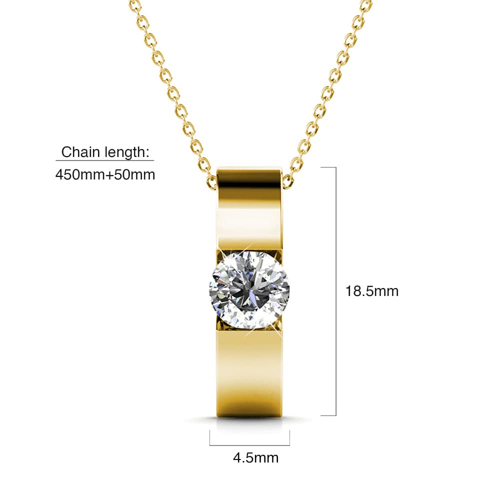 Shine Bright Pendant Necklace in Gold Embellished with Swarovski® crystals