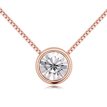 Bezel Necklace Embellished with Swarovski® crystals