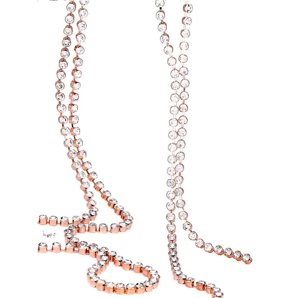 Chandelier Long Necklace Embellished with Swarovski® crystals