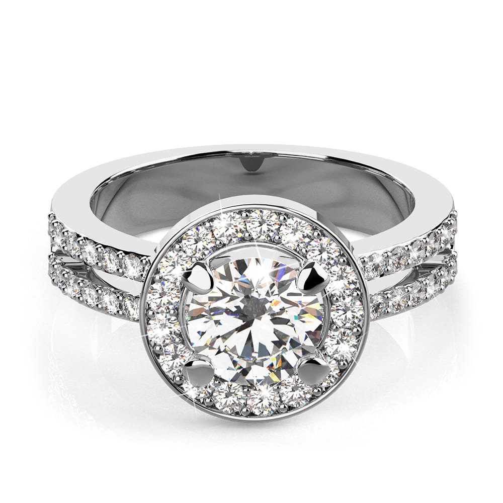 Bloom Halo Ring Embellished With SWAROVSKI® Crystals